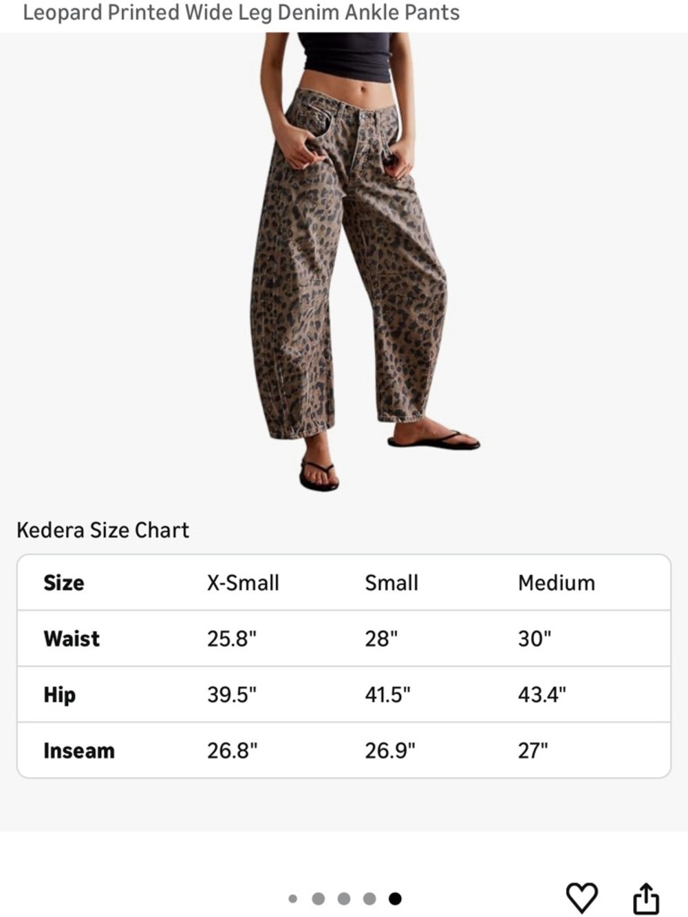 Amazon Leopard Print Barrel Pants - Black, brown - Picture 2 of 3